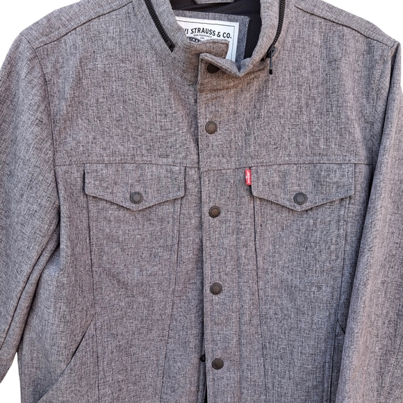 Levi's Strauss & Company, Grey Zip Snap  Trucker Utility Jacket, Men Size Small - Picture 3 of 16